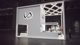 30x30 Island booth design by Reaction Space